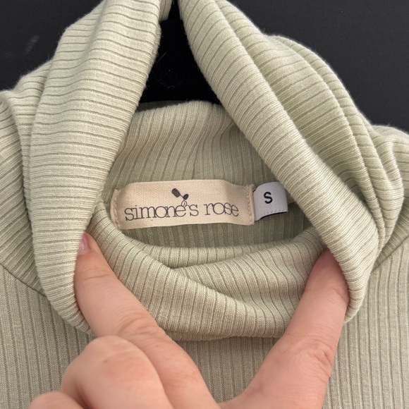 Women's Ribbed Top - Cream - Picture 2 of 4